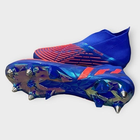 Adidas Predator Edge + Soft Ground Blue Soccer Cleats HO2916 Mens size 10.5 New - Picture 8 of 10